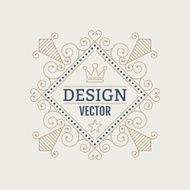 Vector illustration Luxury design monograms N5