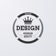 Vector illustration logo with crown