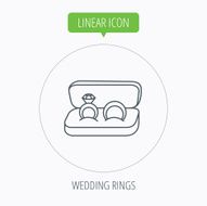 Wedding rings icon Jewelry with diamond sign N24