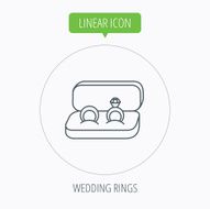 Wedding rings icon Jewelry with diamond sign N25