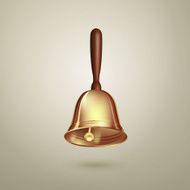 Golden vector hand bell