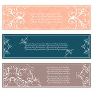 Set of three abstract floral banners N5