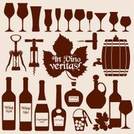 Wine set Icons vector illustration N3