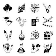 Party Icons Black And White