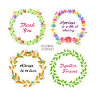 graceful watercolor floral frame collection N2