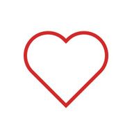 Heart flat minimal outline icon N2