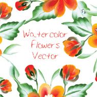 Watercolor vector flowers N8