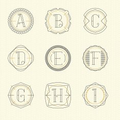 Vector set of monogram