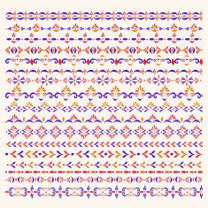 Vector design elements set and pattern brushes