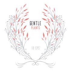Cover of watercolor vector gentle plants