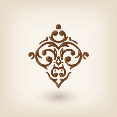 Vector luxury damask baroque victorian floating design element
