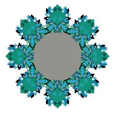Green floral elements N3