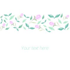 Spring floral ornament with text placeholder N2