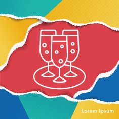 champagne line icon N6
