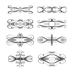 Vector calligraphy elements N3
