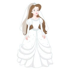 Beautiful brunette bride gentle princess in white wedding dress N2