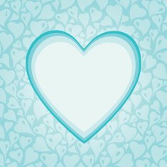 Turquoise decorative holiday background with heart N2