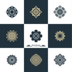 Design Luxury Template Set Swash Elements Art Vector Vintage St
