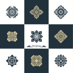 Design Luxury Template Set Swash Elements Art Vector Vintage St N12