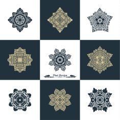 Design Luxury Template Set Swash Elements Art Vector