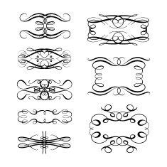 Vector calligraphy elements N6