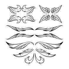 Vector calligraphy elements N7