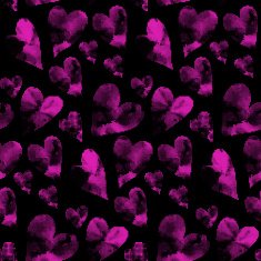 Pink hearts made from many round dots Seamless pattern N2