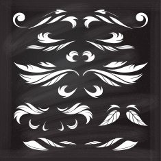 Vector calligraphic design elements N8