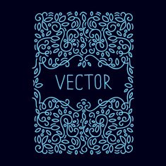 Hand drwan emblem abstract template Elegant lineart logo outline elegant N2