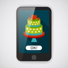 wedding cake flat icon with long shadow eps10 N7