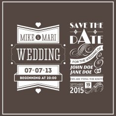 Wedding stamps brown N2