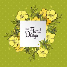 Square Floral Frame N2