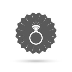 Ring sign icon Jewelry with diamond symbol