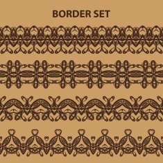 Brown Border Pattern Set N2