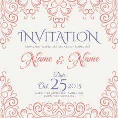 Invitation card design Vector illustration N4 free image download