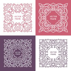 Vintage floral frame collection N4