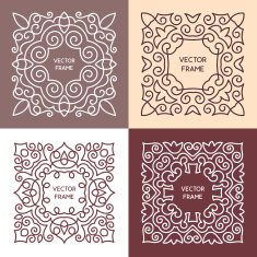 Vintage floral frame collection N7