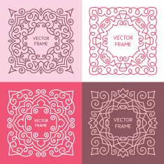 Vintage floral frame collection N8