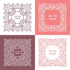 Vintage floral frame collection N9