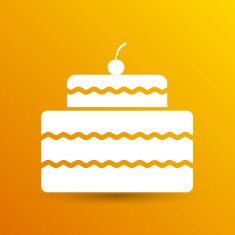 Cake Design symbol logo dessert food sweet