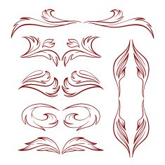 Vector calligraphy elements N11