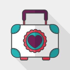wedding box of cookies flat icon with long shadow eps10 N9