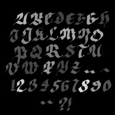 Hand drawn marker artistic font N5