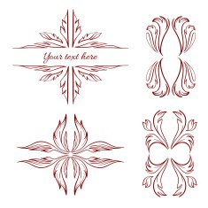 Vector calligraphy elements N13