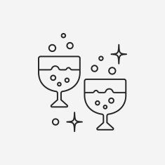 champagne line icon N29
