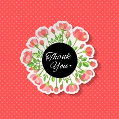 "Thank You" Floral Vector illustration eps10