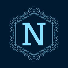 Vector illustration Luxury Monogram logo N14
