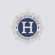Vector illustration Luxury Monogram logo N15