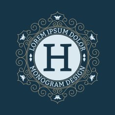 Vector illustration Luxury design monograms N3