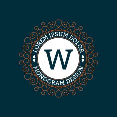 Vector illustration Luxury design monograms N4
